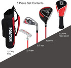 Pga Tour Junior Golf Club Set Kids Driver Iron Putter Bag Ages 3-8 Right Handed