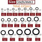 225pcs Oil-resistant Rubber O-ring Assortment Plumbing Automotive Sealing