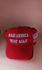 Lot Of 2  Make America Great Again Adjustable Red Ball Caps W the American Flag