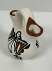 Isleta Pueblo New Mexico Clay Pottery Signed Wedding Vase Jug Painted Bird