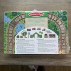 Melissa   Doug Take-along Railroad Portable Wooden Train Set 17 Pieces- New