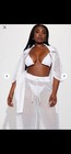 Fashion Nova Abby Swim Cover Up Set White Crochet 2x Plus Size