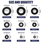 900-piece Nylon Flat Washer Assortment Kit Black Plastic Flat Washers For Bolts