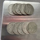 10 X Qty   Australian Pre-decimal 50  Silver Coins Lot  Florins 1946 47 56 58 59