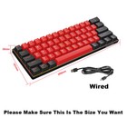 Snpurdiri 60  Wired Gaming Keyboard Rgb Backlit Small Membrane 61 Keys For Pc