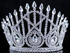 Drop Clear Austrian Crystal Rhinestone Tiara With Hair Combs Crown Pageant T800