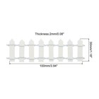 6pcs Miniature Garden Fence 3 9 Inch Mini Ornament Wood Picket Fence White