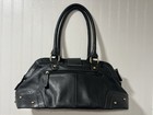 Vintage 80s 90s Etienne Aigner Herringbone Leather Satchel Handbag Doctor Bag