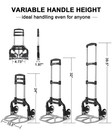 Folding Hand Truck  Dolly Cart With Wheels Foldable  Lightweight Aluminum Lug   