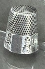 Antique Hallmarked Victorian Sterling Silver Sewing Thimble Simons Brothers 10