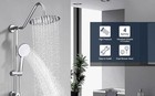 10 Inch Rain Shower Head With Handheld System  24  Drill-slider Bar