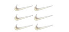 Swoosh 2 5  Embroidered Patch White Iron On Patch Pack Of 6 Free Shipping