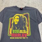 Vintage Y2k Bob Marley   The Wailers T-shirt Revolution Tour Gray Mens Large