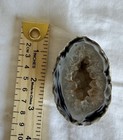 Natural Agate Geode Quartz Crystal Druzy Slice 2 5      3    Polished Mineral Specimen