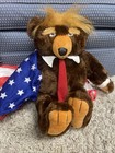Trumpy Bear 22    Donald Trump Teddy Bear Plush W american Flag Cape In Back Pouch