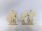 Lot 2-victorian Antique Vtg  Color Die-cut Scraps  Courting Renaissance Couples