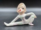 Vintage Christmas Elf Pixies Gnomes White Ceramic Figurines Japan Set Of 3