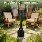 Cigarette Butt Receptacle Carbon Steel Free Standing Butt Disposal Black