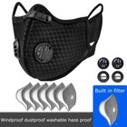 Washable Reusable Facepiece Half Face Shield Respirator Dust Mask With Filters
