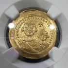 Byzantine Empire Heraclius   Constantine Av Solidus Gold Coin Ngc 613-641