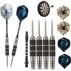 6pcs 22g Professional Steel Tip Darts Set Tungsten Barrel Aluminium Metal Shafts