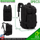 Tactical Backpack 30l Rucksack Black Military Molle Outdoor Large Bag Day Pack