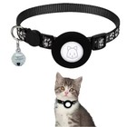 Reflective Cat Collar Airtag Holder Breakaway Safety Adjustable Bell Kitten