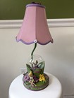 Disney Tinkerbell Lamp Vintage Resin Figure With Glowing Bug Works 