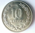 1985 El Salvador 10 Centavos - Au unc Gem - Free Ship - Bin  ttt