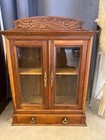 Hanging Display Case Early Xxeme Solid Oak With Drawer And Interior Shelf
