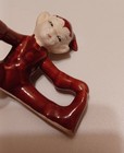 Vintage Burgundy Maroon Gilner Pixie Elf Gnome Touching Toes 3 Wide