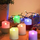 6 Pack Usb Rechargeable Flameless Tea Lights Color Changing With Remote   Tim   