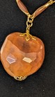 Vintage Kukui Nuts Of Hawaii Necklace Faceted Kukui Nut Pendant 25  Tiki