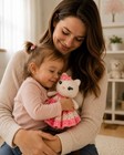 Crochet Hello Kitty Lovey Security Blanket Pink   White Baby Gift Handmade