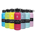 Hydro Flask 40oz Water Bottle Wide Mouth Straw Lid Stainless Steel Water Cup