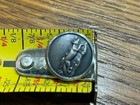 Antique Vintage Picture Button France  10 Sporting Hunt   Dog Fox    5 8 Inch Pewter