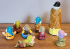 Vintage Walt Disney Studios Ceramic Figurines 5 5  Snow White   2-3  Dwarfs Set