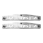 Mud Flap Plates Bottom International Semi Truck 24  X 4  Chrome 3 Stud 1 Pair