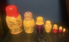 Vintage Soviet-era Russian Matryoshka Nesting Dolls - 7-piece Set Hand-painted
