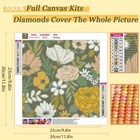 Diamond Painting Kits For Adults And Beginners  5d Green Leaves And Flowers Diy