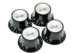Electric Guitar Knobs Top Hat Control Les Paul Volume Tone Black Metric Lp