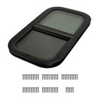 12  X 22  Vertical Slide Rv Window W trim Ring   Mounting Kit For Cargo Trailer
