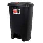 Kitchen Trash Can  12 1 Gallon Plastic Step Garbage Bin With Foot Pedal Lid  Bla