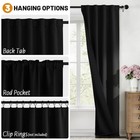 Simplehome 100  Blackout 63 Inch Black Curtains For Living Room