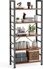 5 Tier Bookshelf  Tall Modern Storage Shelf For Books  Cds  Home Or Office