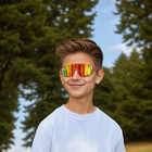 Kids Baseball Cycling Sports Wrap Around Sunglasses Boys Youth 1 Pk Glasses