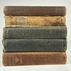 Antique Book Lot Of 5 Hardcover Staging Classics Decor Worn Stack