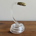 Vintage Lucite Brass Alessandro Albrizzi Snake Sculpture Mid Century Italy Decor
