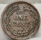 1863  not One Cent  Patriotic Civil War Token  Shattered Die  Cwt-108
