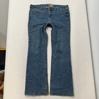 Vintage Chelsea Low Rise Blue Denim Jeans With Back Pocket Embroidery Size 15